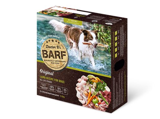 Dr B's BARF Lamb Recipe frozen dog food 12 x 227g patties