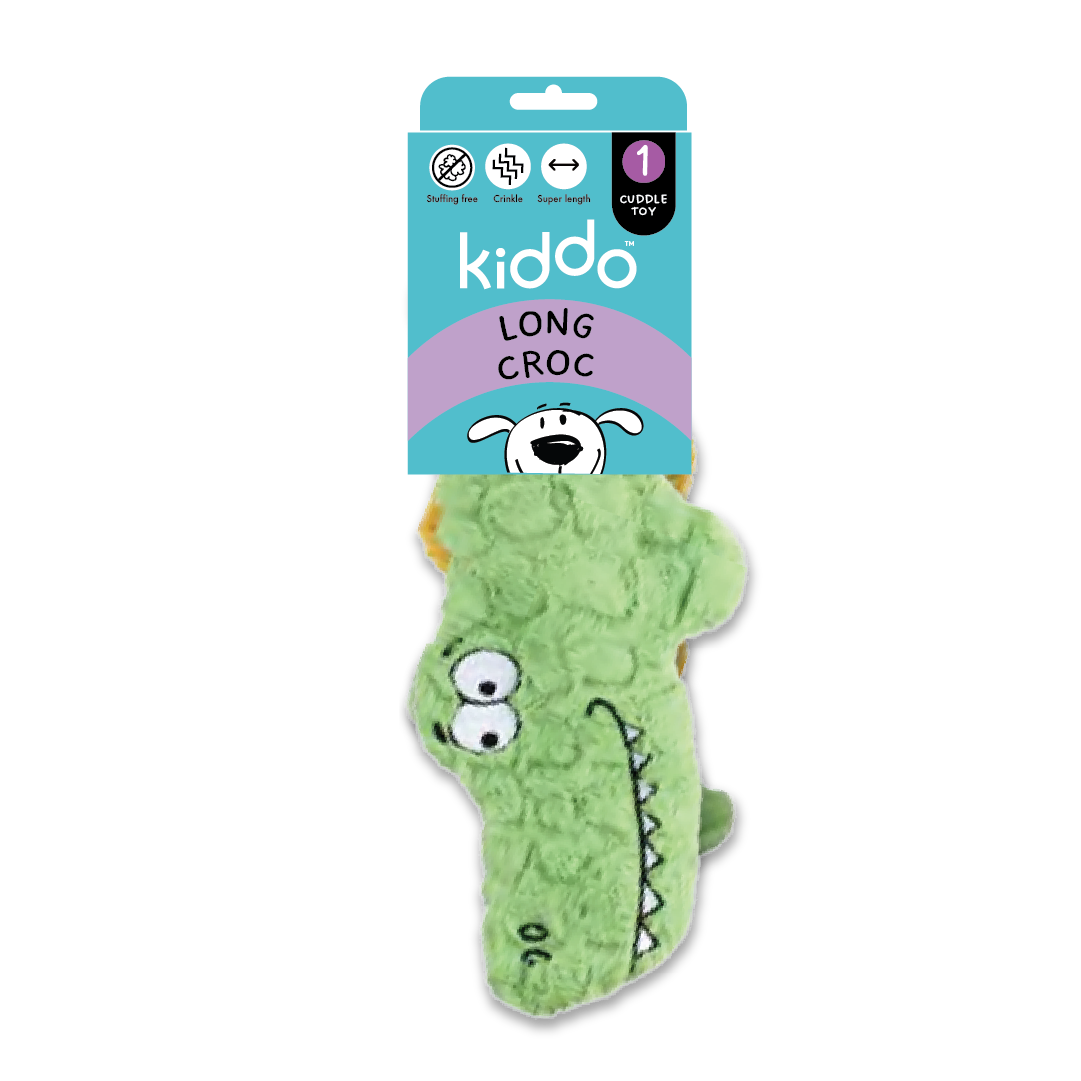 Kazoo Kiddo Long Croc Dog Toy