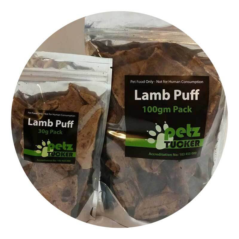 Petz Tucker Lamb Puff 100g