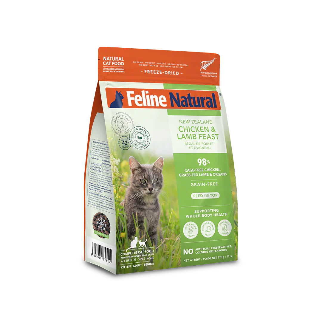 Feline Natural Chicken & Lamb Feast Freeze Dried Cat Food 320g
