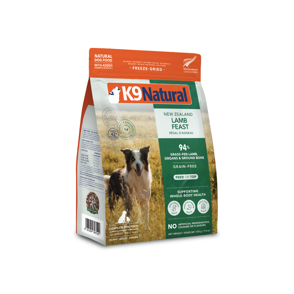 K9 Natural Lamb Feast Freeze Dried Dog Food 500g