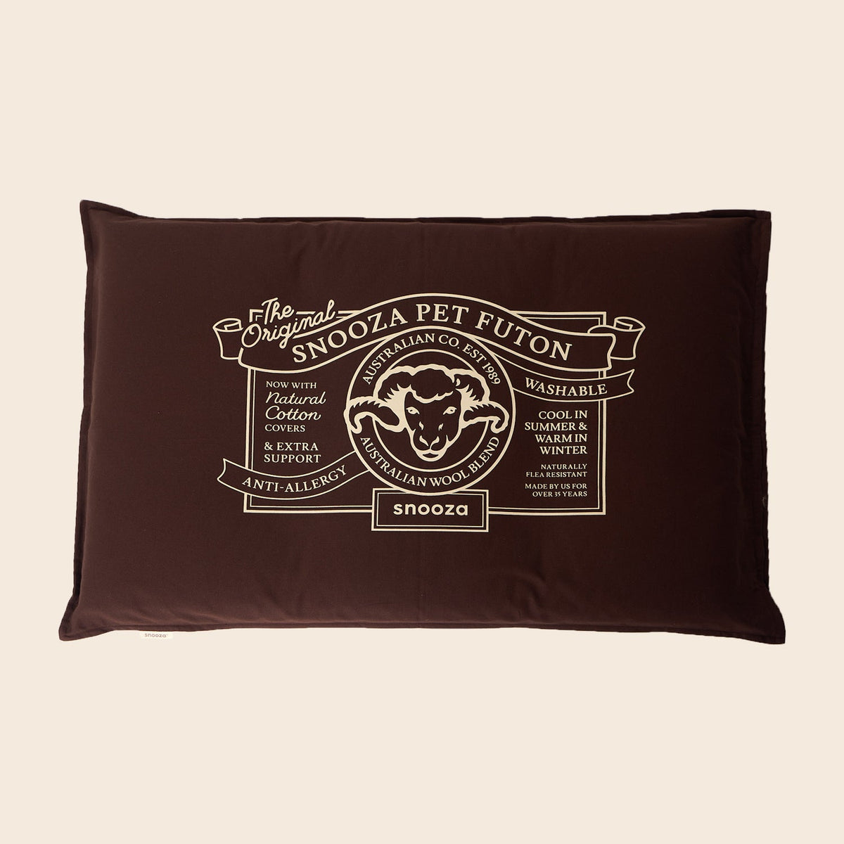 Snooza Cotton Canvas Futon Chocolate