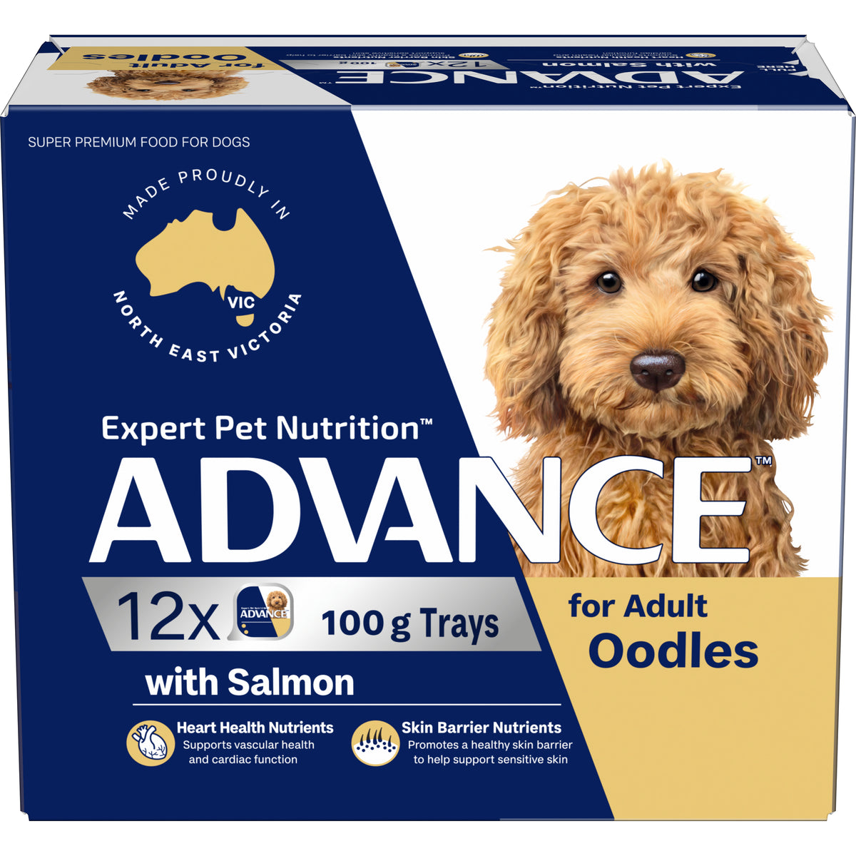 ADVANCE Adult Oodles Salmon Wet Dog Food 12 x 100g Trays
