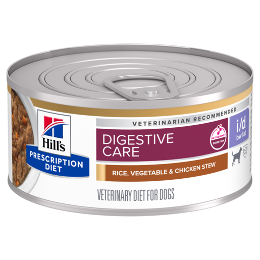 Hill's Prescription Diet i/d Low Fat Digestive Care Chicken & Vegetable Stew Canned Dog Food 24x156g