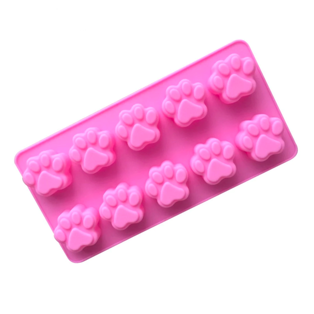 Raw Pawz DIY Gummy Silicone Mould Dog Paw Pink
