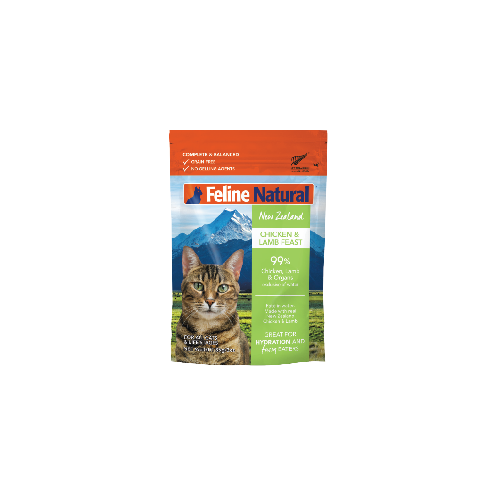 Feline Natural Chicken & Lamb Feast Pouch Cat Food 85g