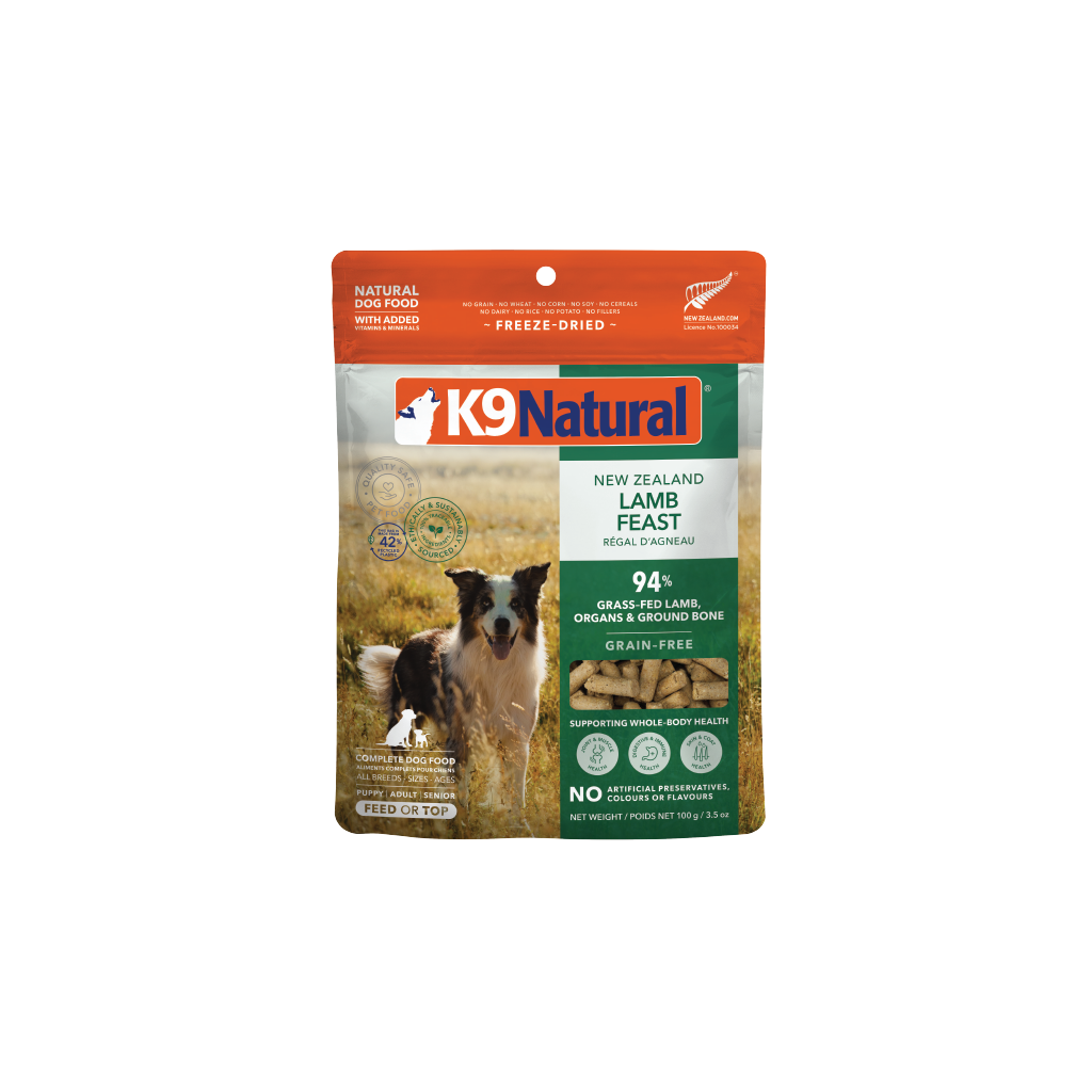 K9 Natural Lamb Feast Freeze Dried Dog Food 100g