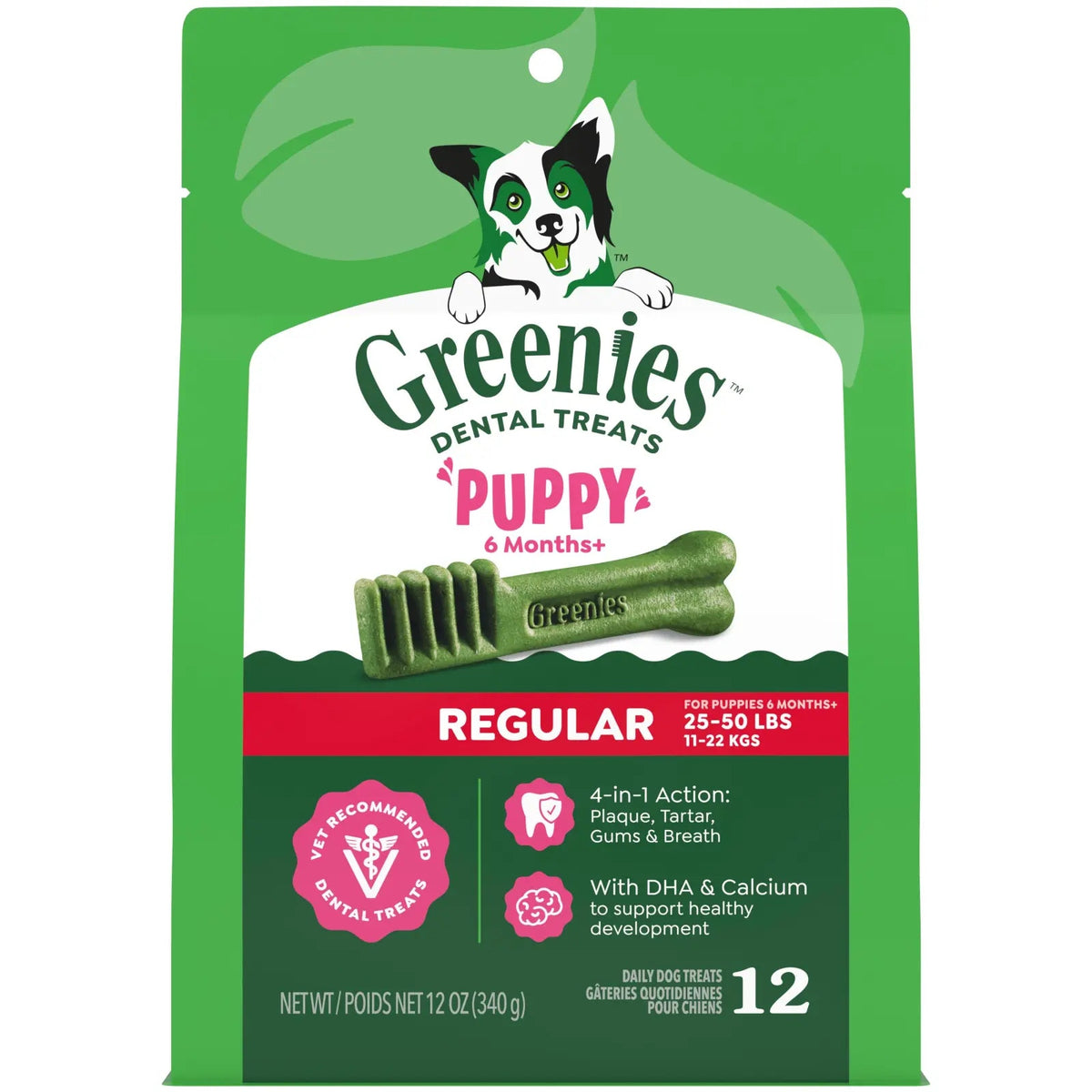 Greenies Puppy Regular Dog Dental Treats 340g