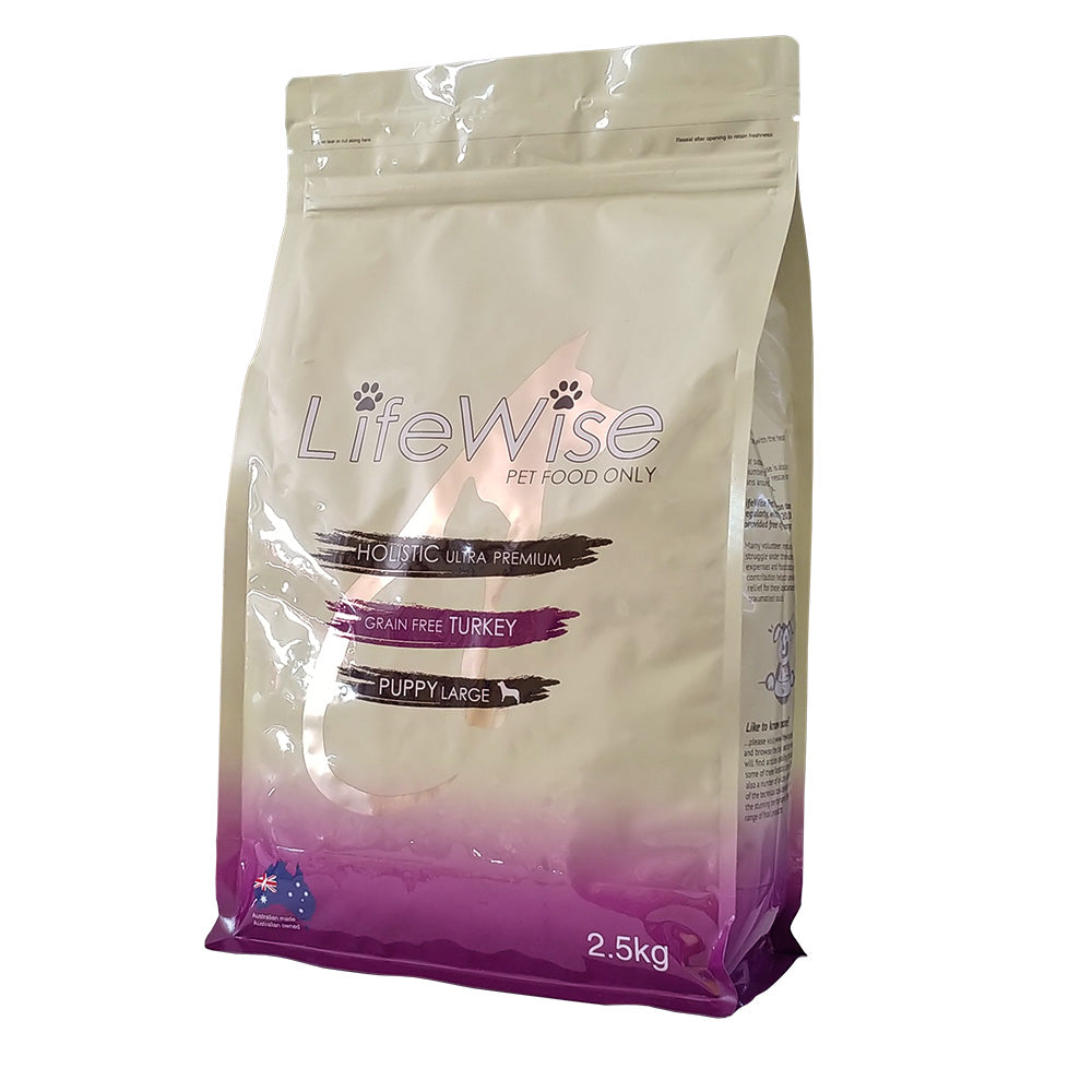 LifeWise Puppy Stage 3 Grain Free Turkey Large Bites Dry Dog Food 2.5kg
