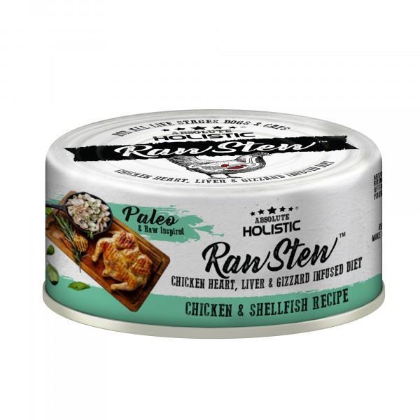 Absolute Holistic RawStew Chicken & Shellfish Wet Cat Food Can 80g