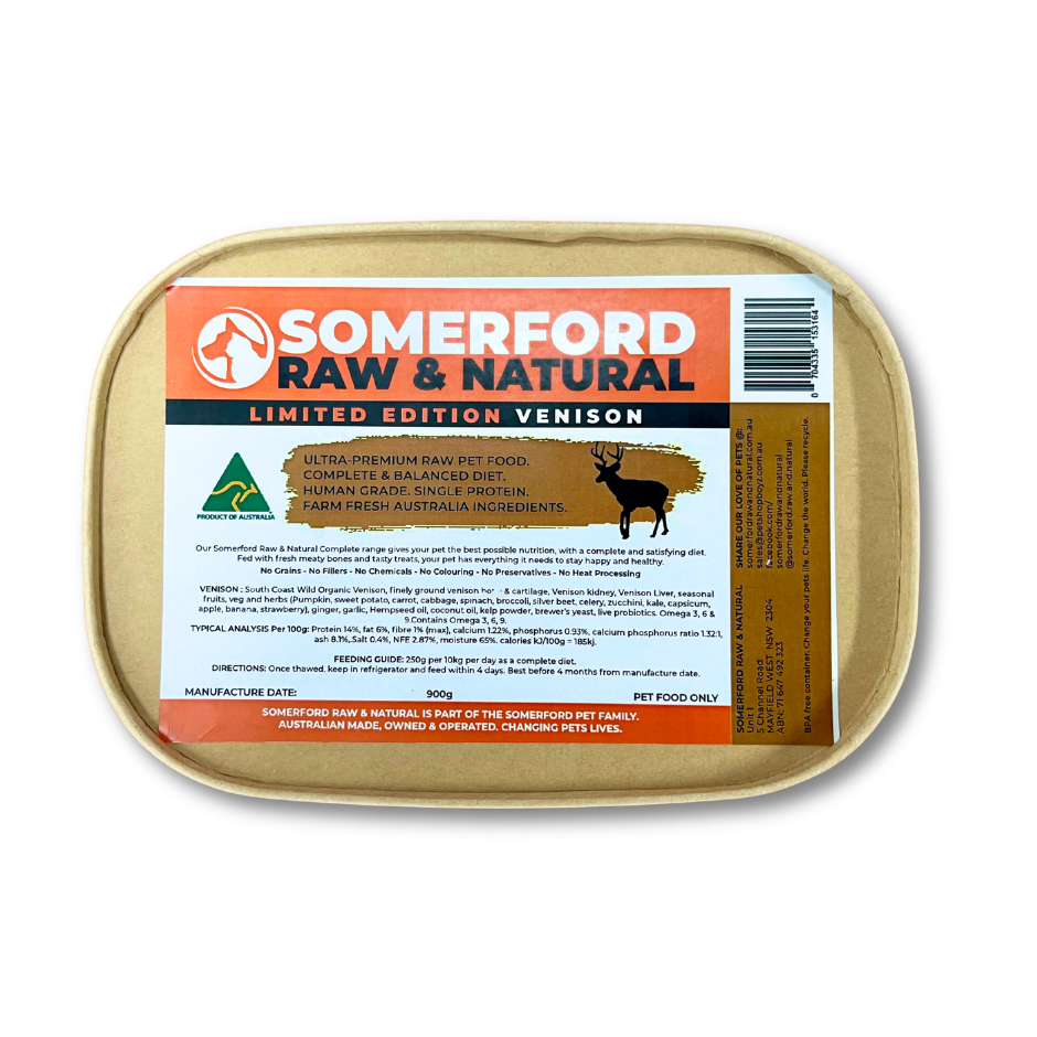 Somerford Raw Venison & Veg Adult Dog Food 900g