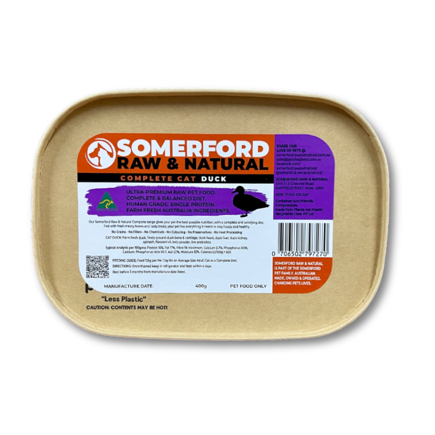 Somerford Raw Duck Cat & Kitten Food 400g