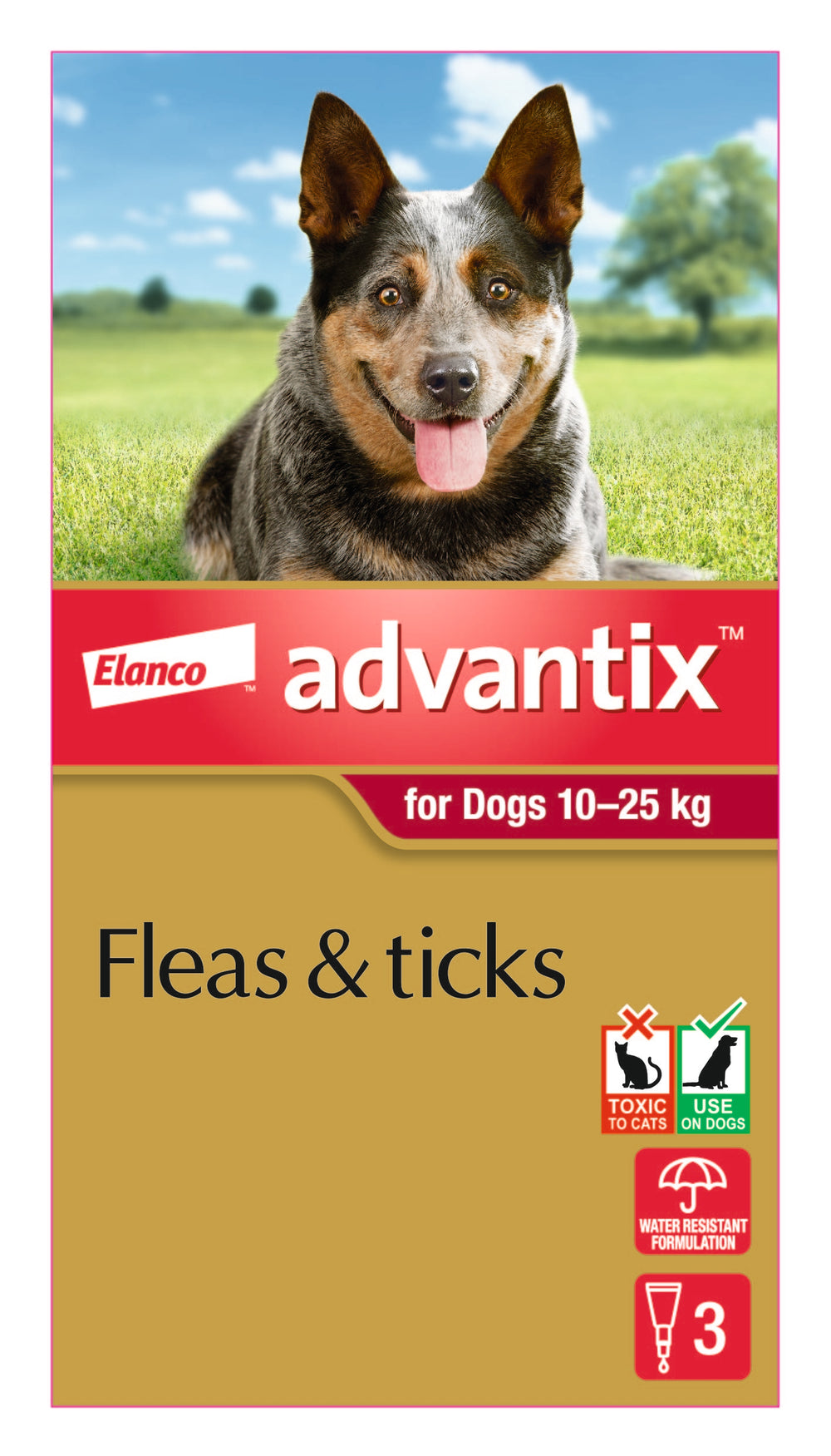 Advantix for Dogs 10-25kg Red 3 Pack