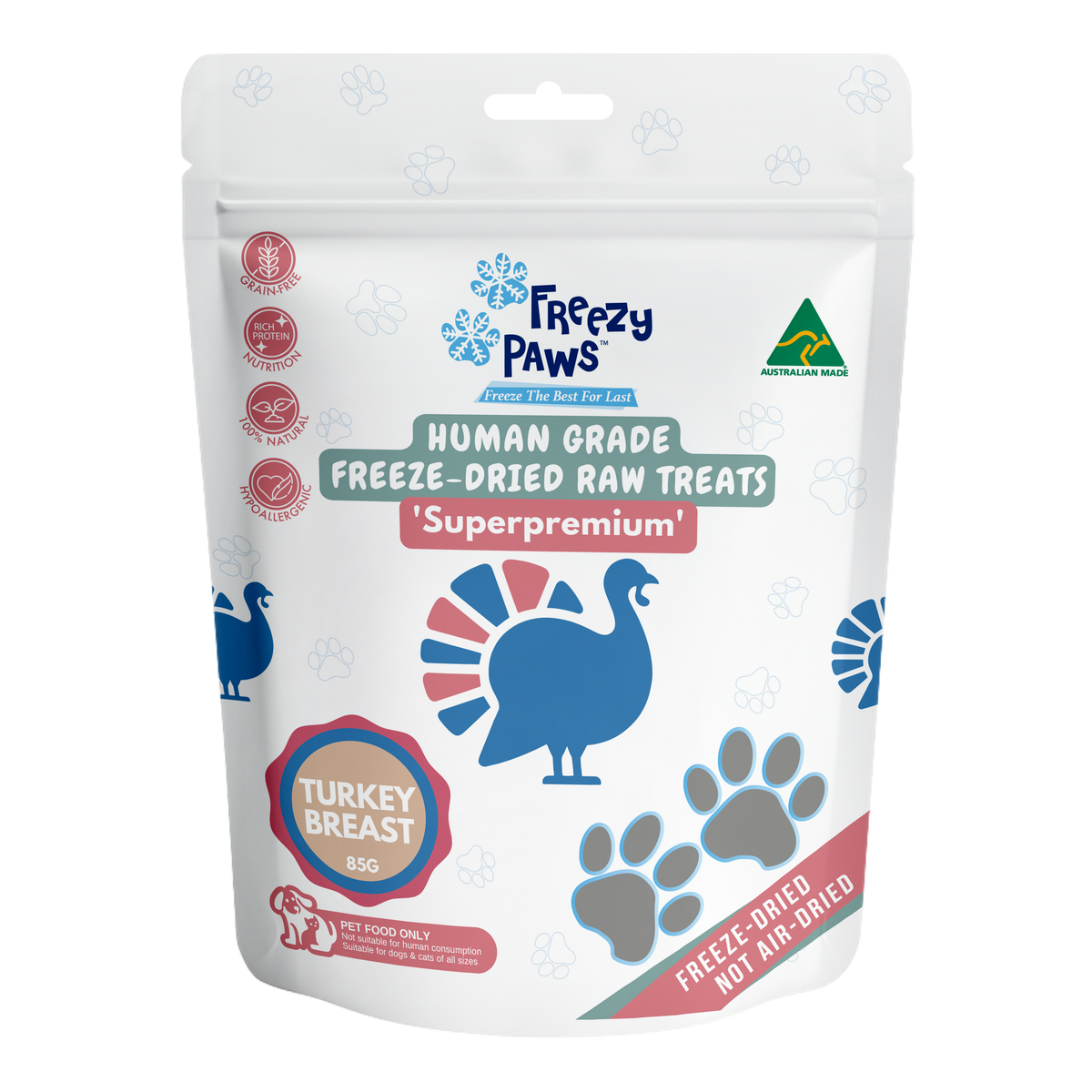 Freezy Paws Freeze-Dried Turkey Breast Treats 85g