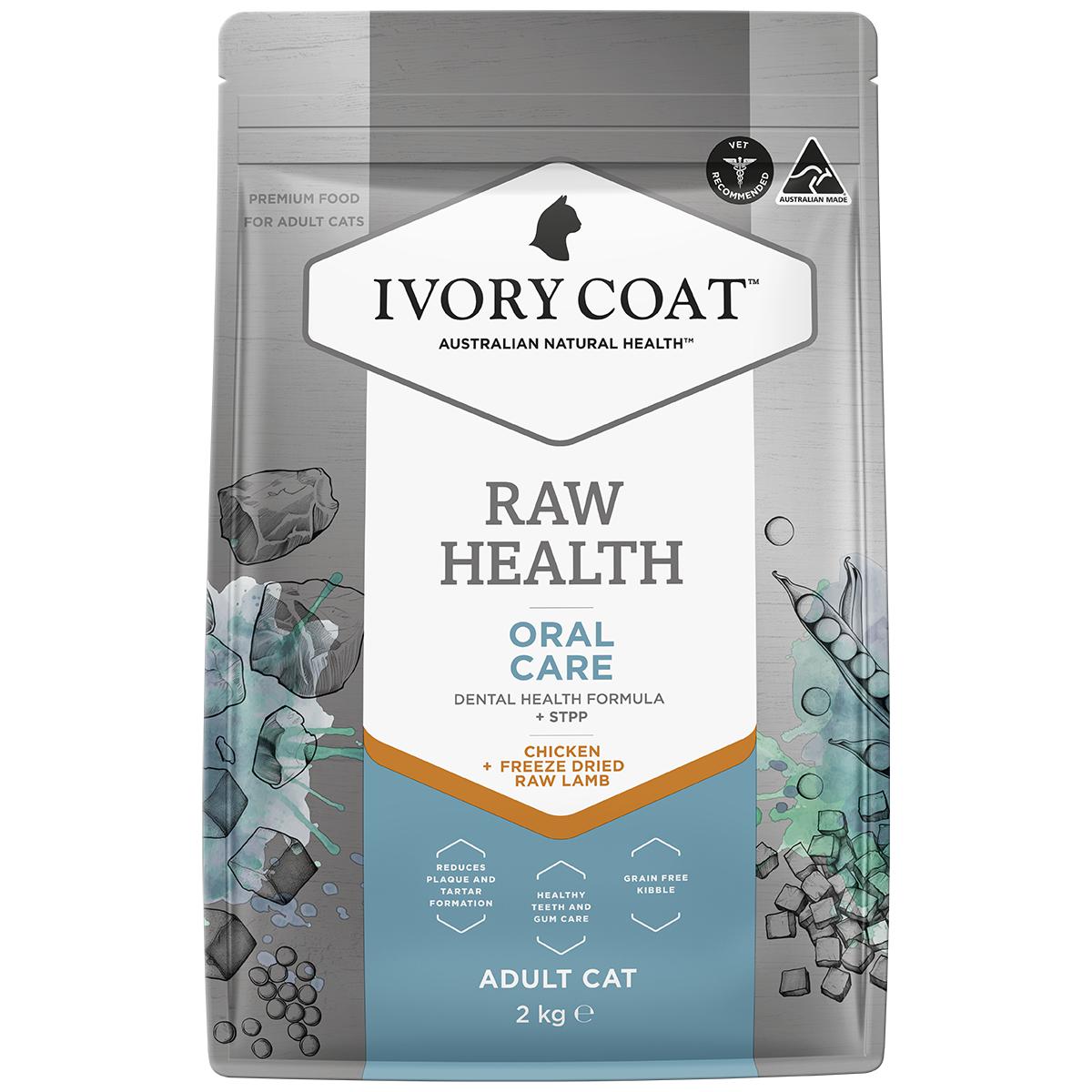 Ivory Coat Raw Health Oral Adult Dry Cat Food 2kg