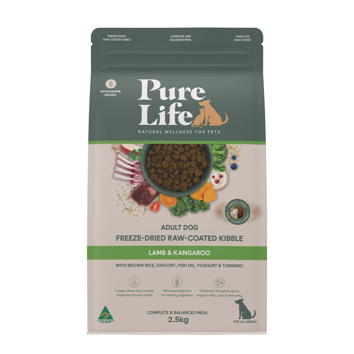 PureLife Freeze Dried Lamb & Kangaroo Dog Food 2.5kg