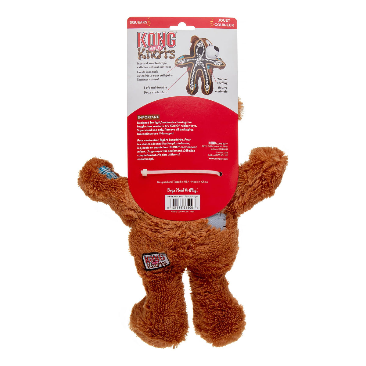 KONG Wild Knots Bear Dog Toy Extra Large