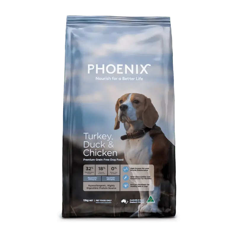 Phoenix Grain Free Turkey, Duck & Chicken Adult Dry Dog Food 13kg
