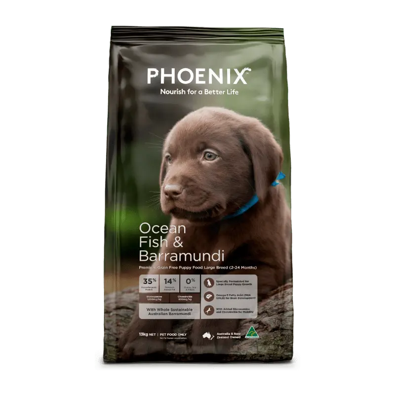Phoenix Grain Free Ocean Fish & Barramundi Large Breed Puppy Dry Dog Food 13kg