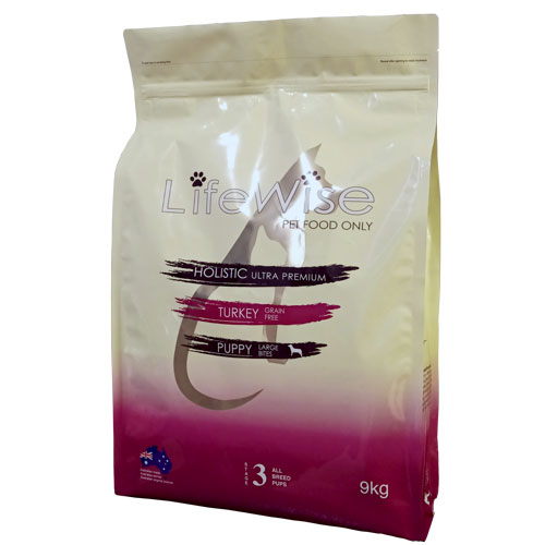 LifeWise Puppy Stage 3 Grain Free Turkey Large Bites Dry Dog Food 9kg