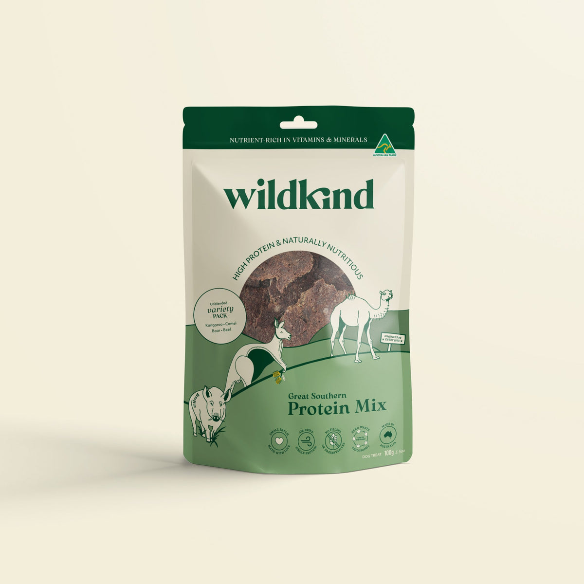 Wildkind Great Southern Protein Mix Dog Treats 100g