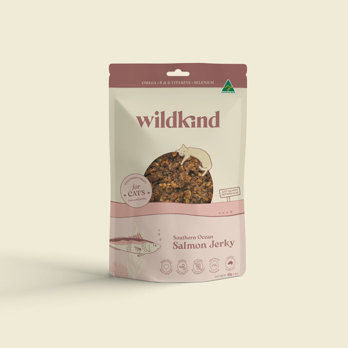 Wildkind Southern Ocean Salmon Jerky Cat Treats 80g