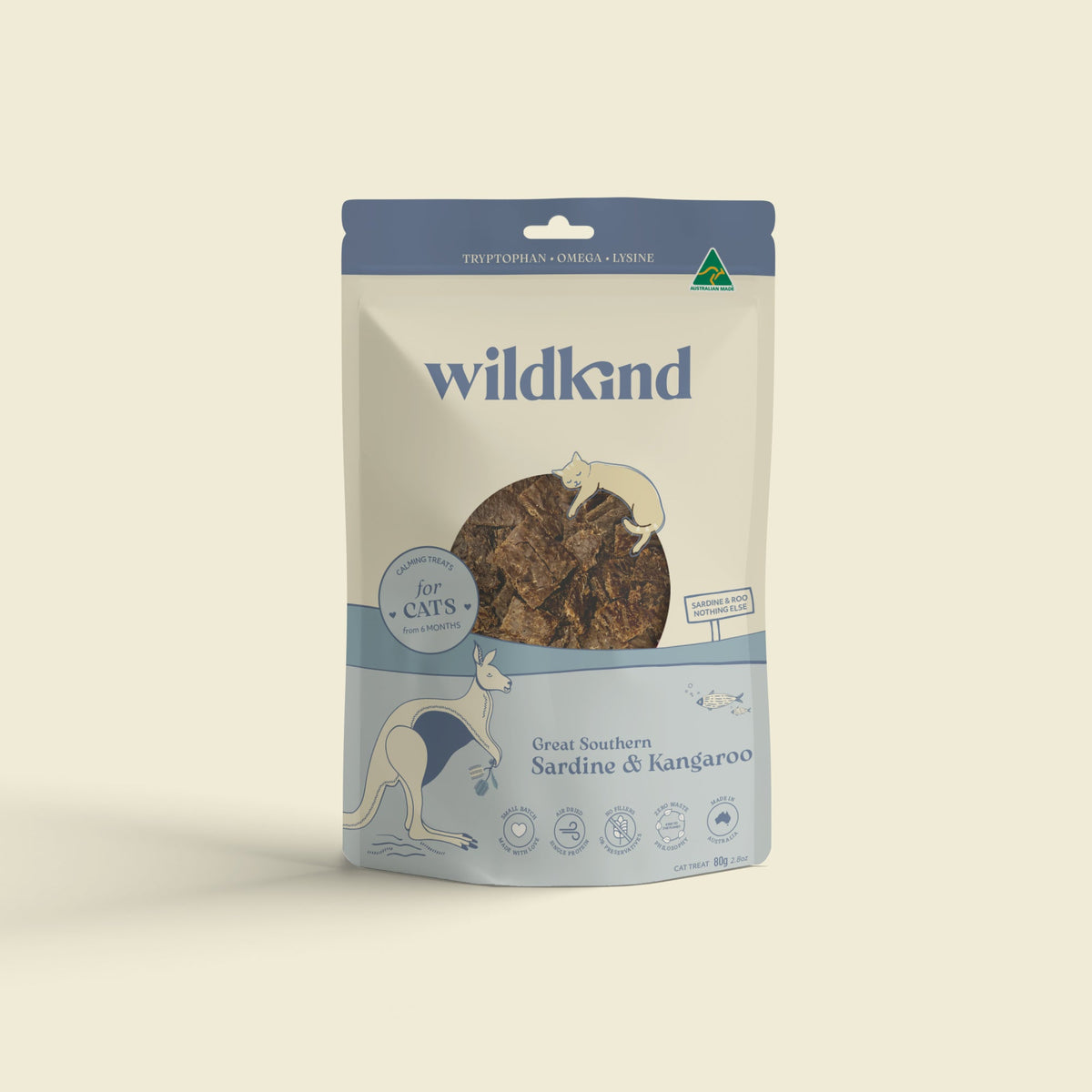 Wildkind Sardine & Kangaroo Cat Treats 80g