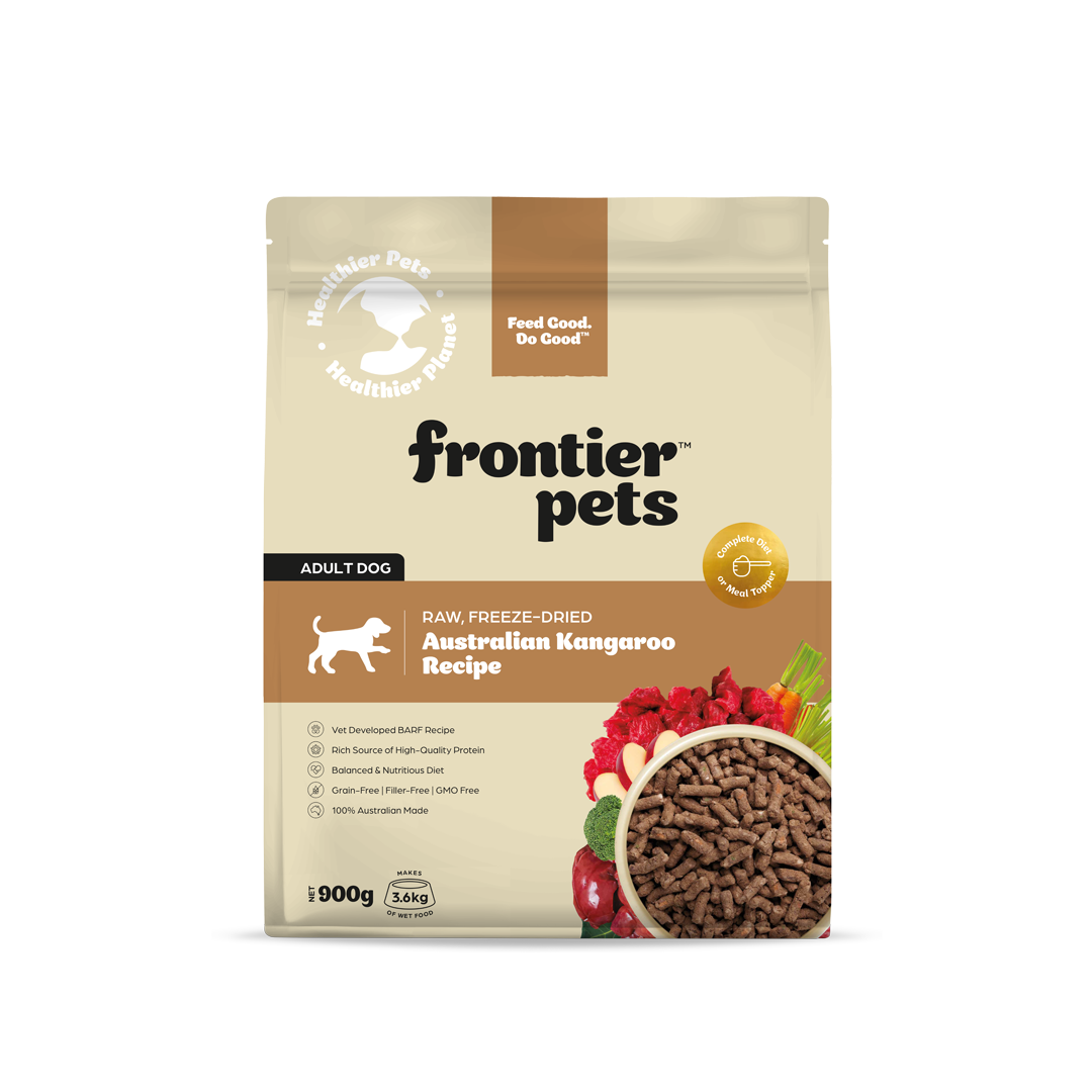 Frontier Pets Wild Australian Kangaroo Raw Freeze-Dried Adult Dog Food 900g