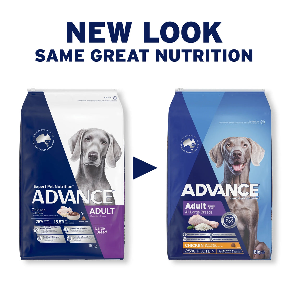 ADVANCE Adult Large Breed Chicken with Rice Dry Dog Food 15kg