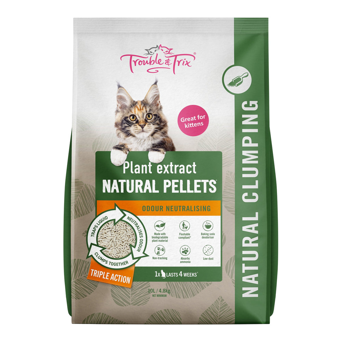 Trouble & Trix Natural Cat Litter 10L