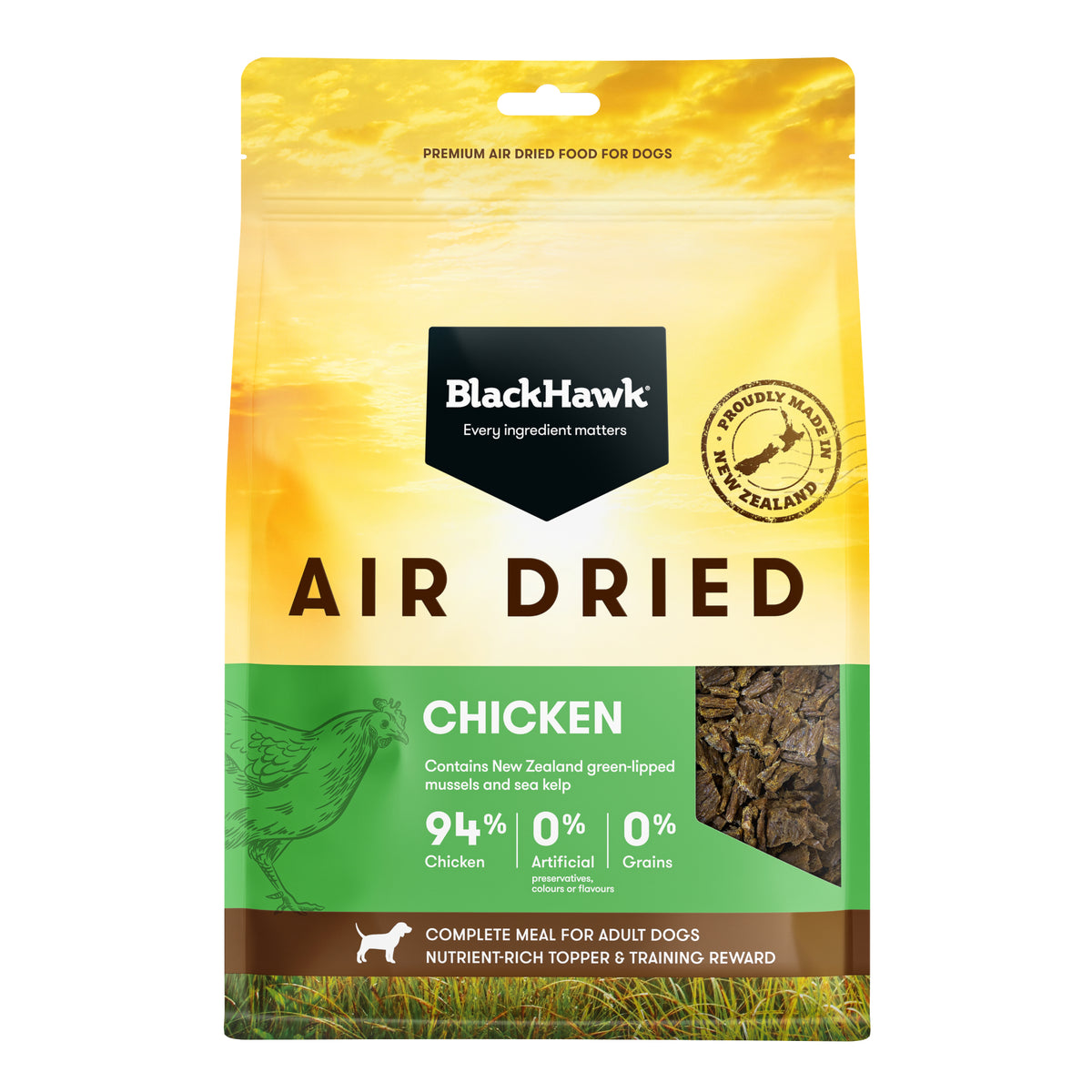 Black Hawk Air Dried Chicken Dog Food 2kg