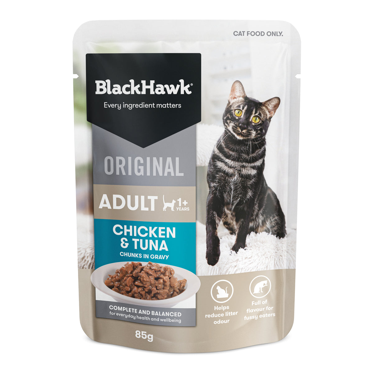 Black Hawk Original Chicken & Tuna Wet Cat Food Pouch 85g
