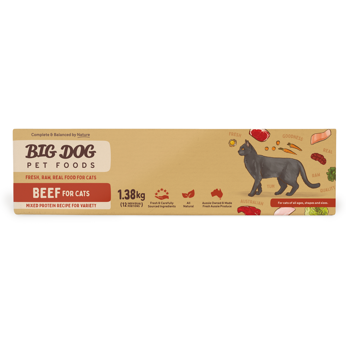 Big Dog BARF Beef raw cat food