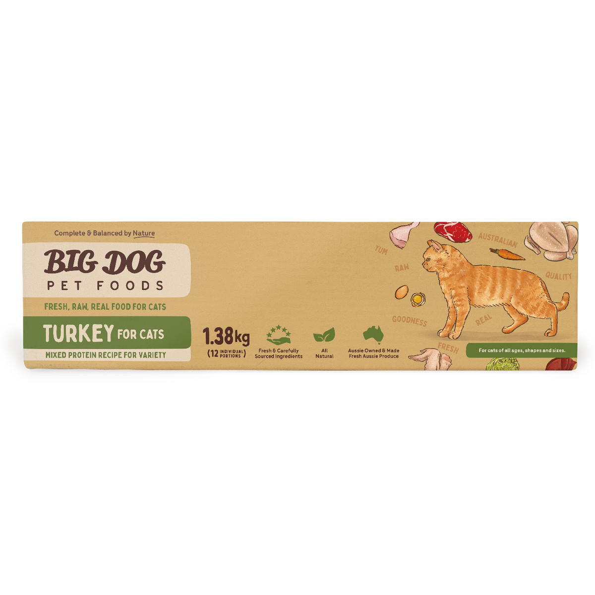 Big Dog BARF Turkey raw cat food