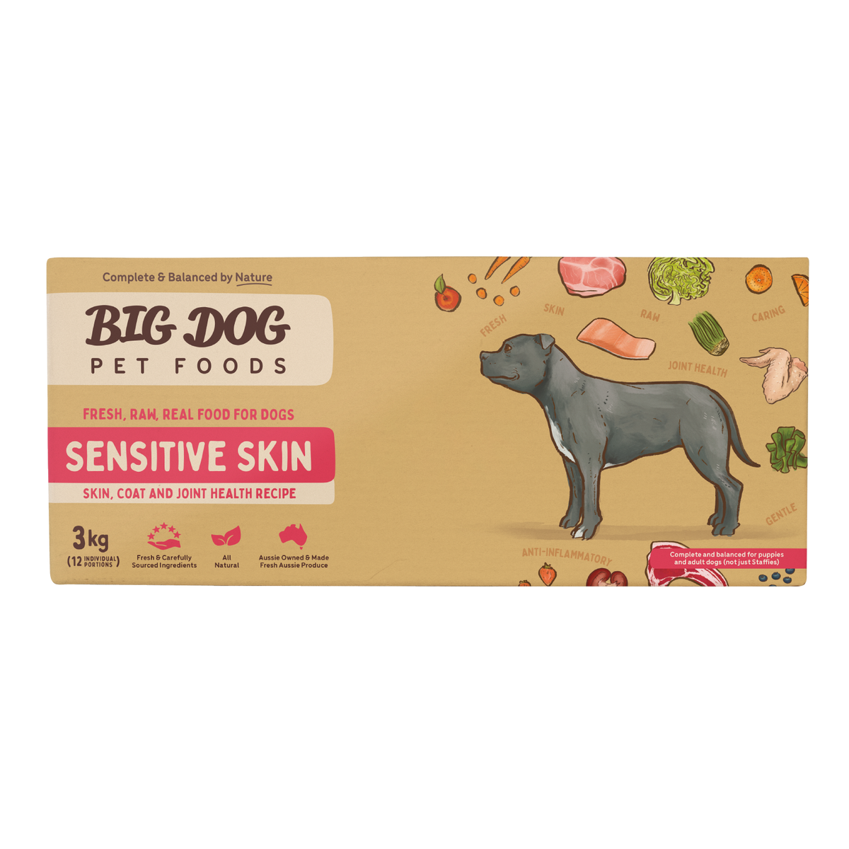 Big Dog BARF Sensitive Skin raw dog food 3kg
