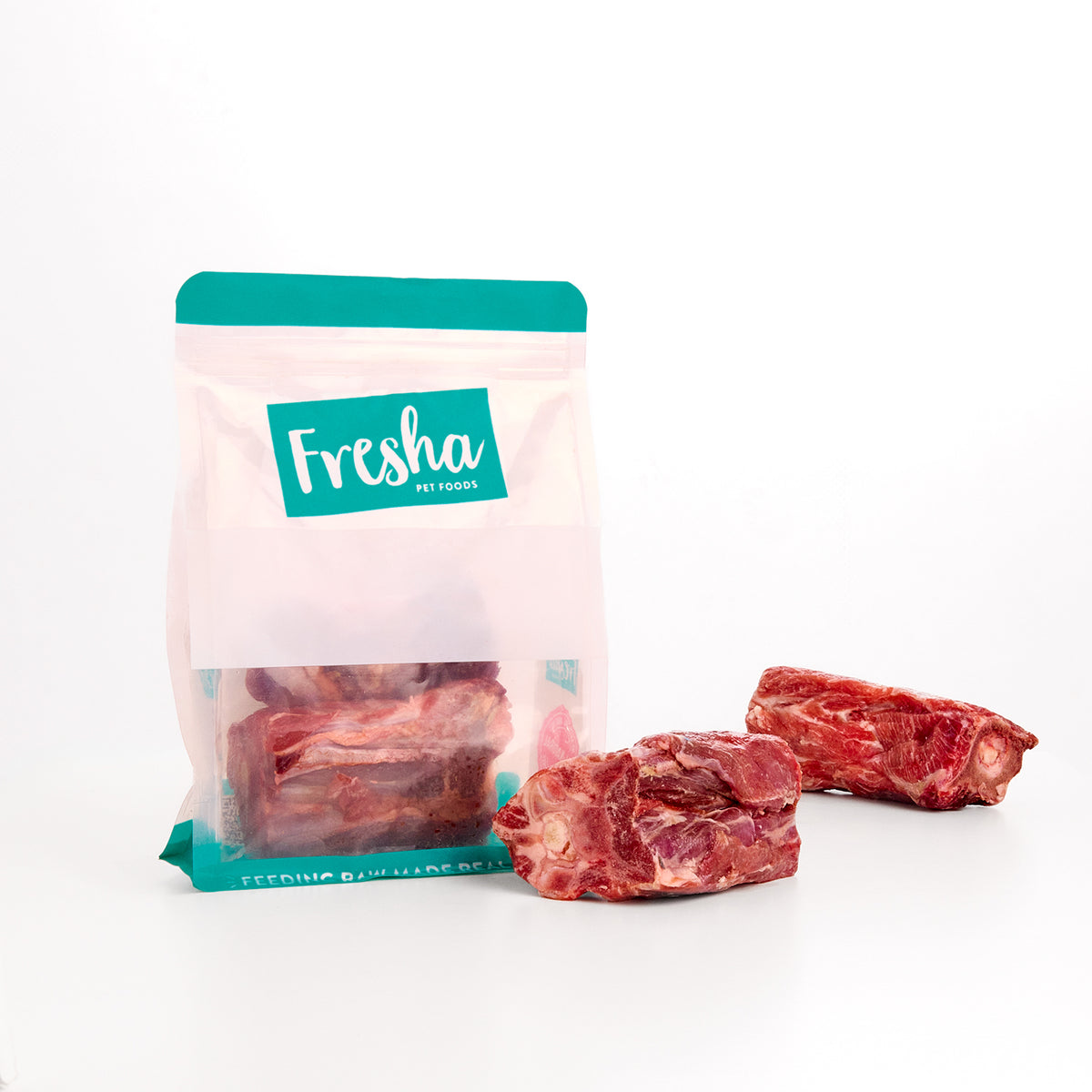 Fresha Lamb Neck Bone Chews Frozen Raw Dog Treat 2 Pack