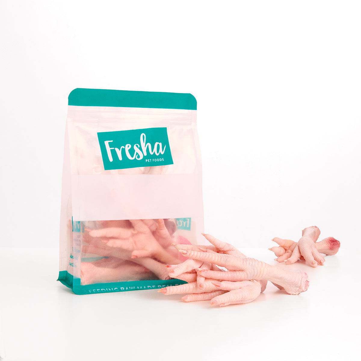 Fresha Chicken Feet IQF Frozen Raw Pet Food 500g
