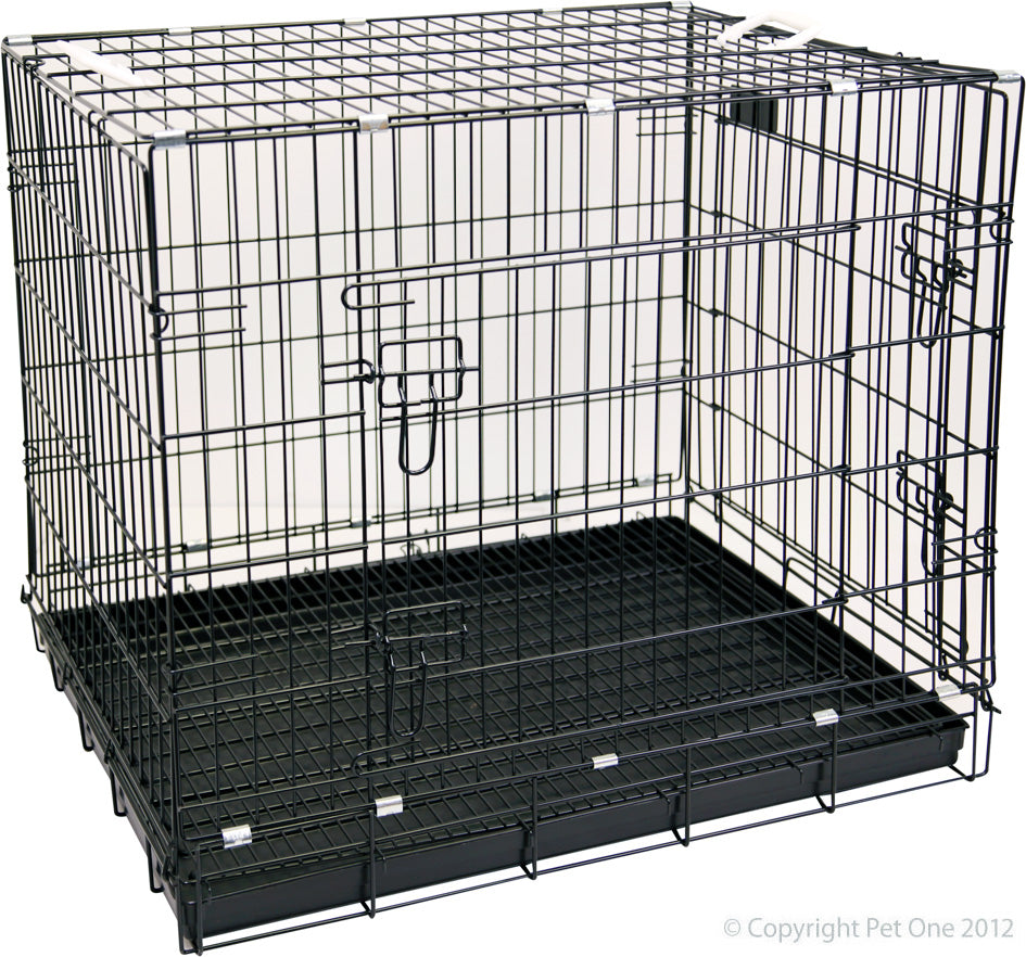 Pet One Collapsible Dog Crate D30 Black