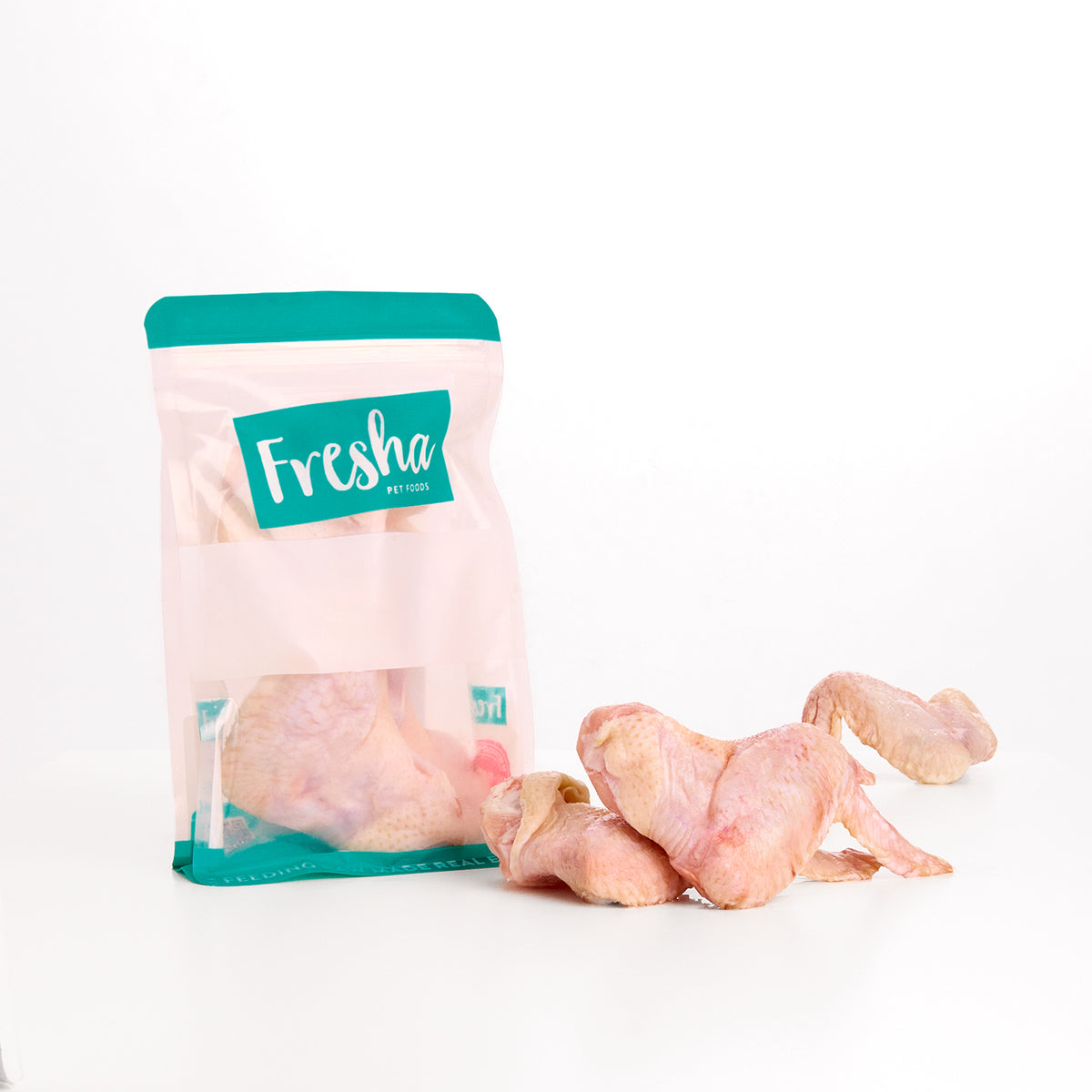 Fresha Chicken Wings IQF Frozen Raw Pet Food 500g