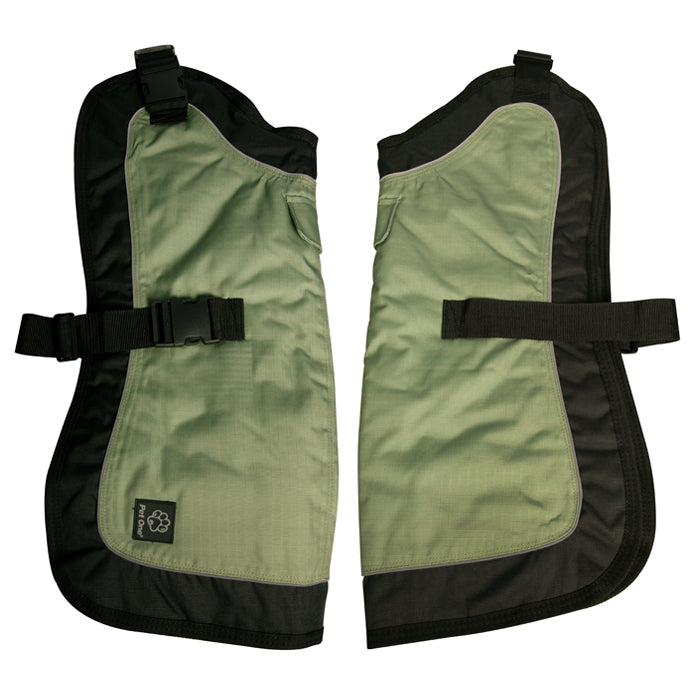 Pet One NightWalker Slimline Dog Coat Black/Green