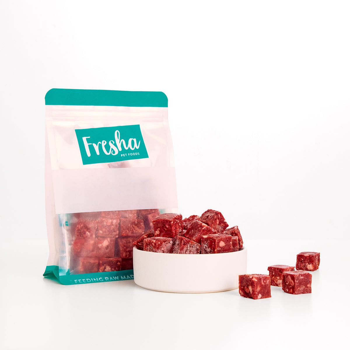 Fresha Beef Organ Blend Cubes Frozen Raw Pet Food 500g