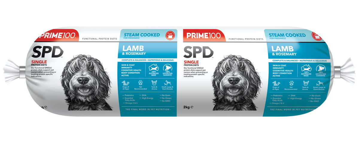 Prime100 SPD Fresh Roll Lamb & Rosemary 2kg - front