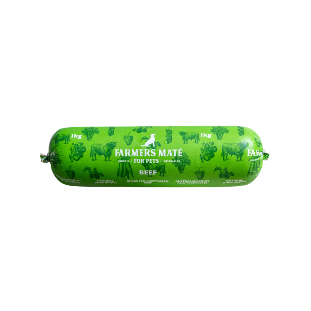 Farmers Mate Beef Roll Dog Food 1kg