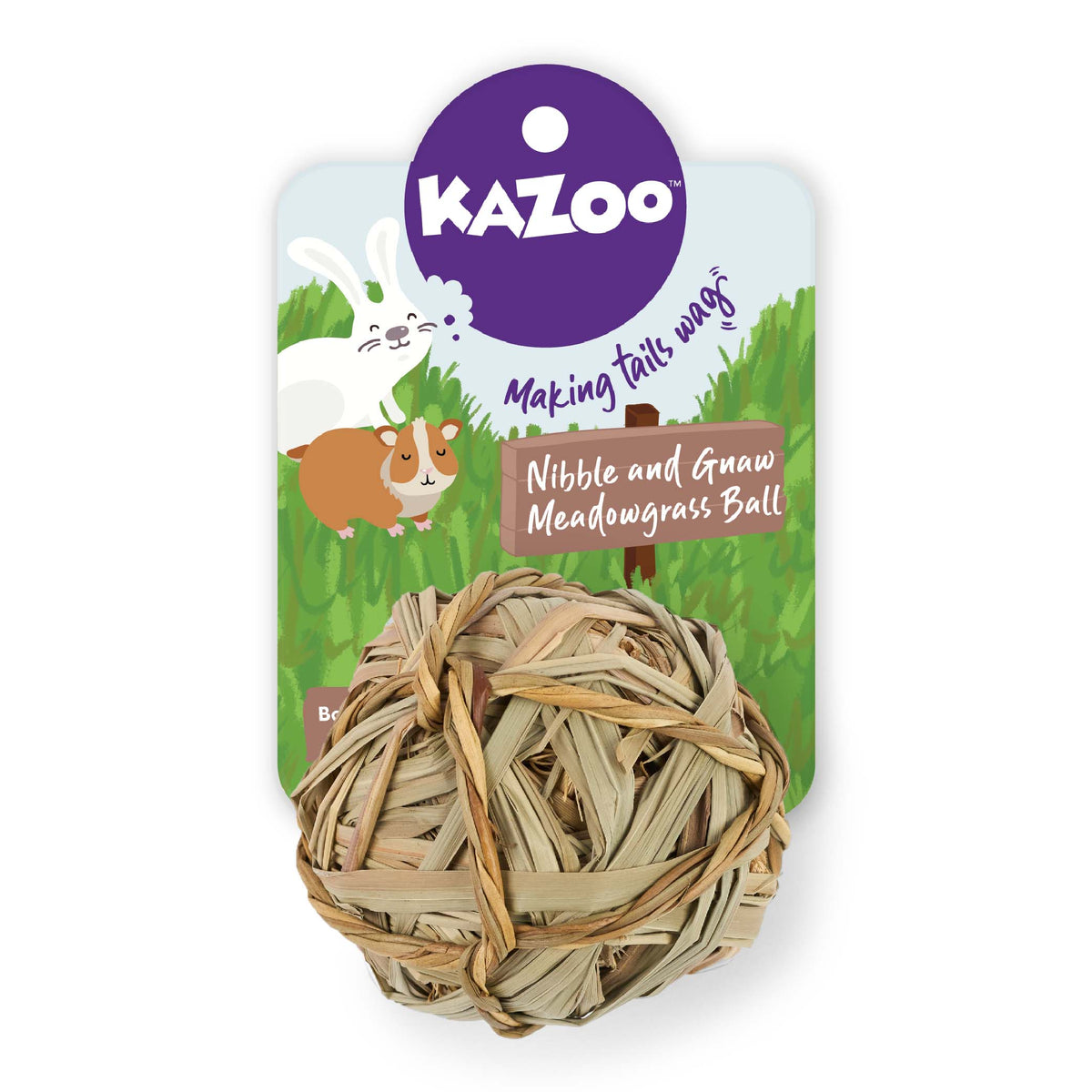 Kazoo Small Animal Nibble & Gnaw Meadowgrass Ball