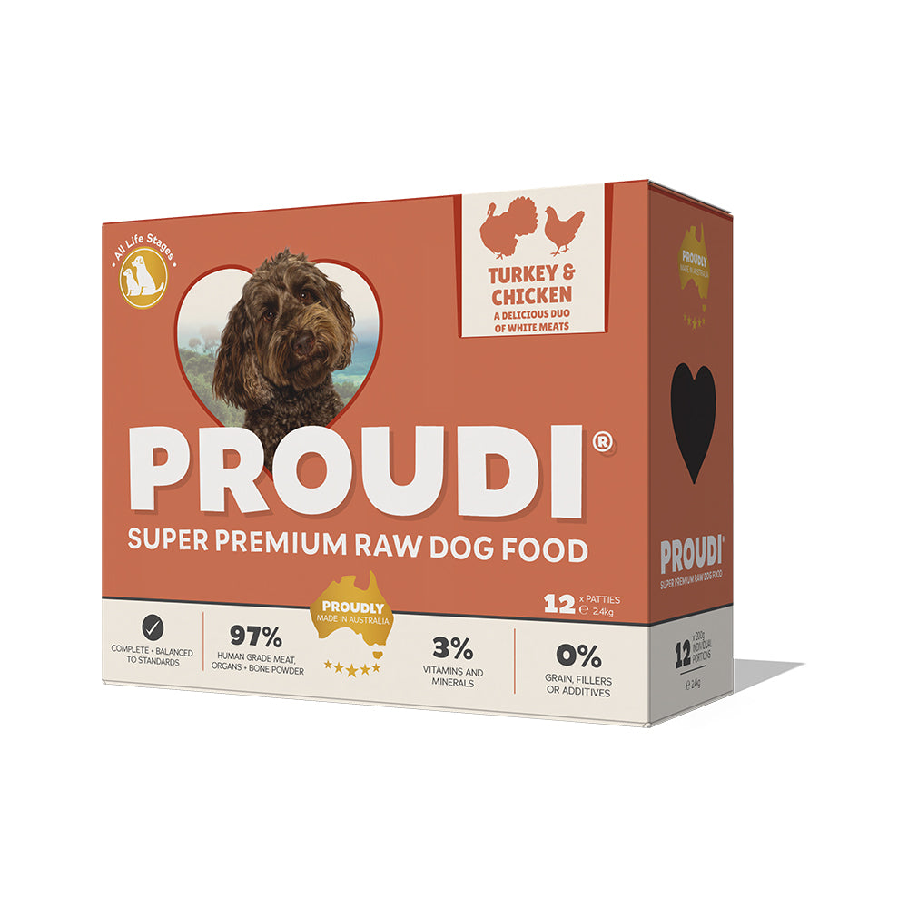 Proudi Raw Turkey & Chicken Patties for Dogs