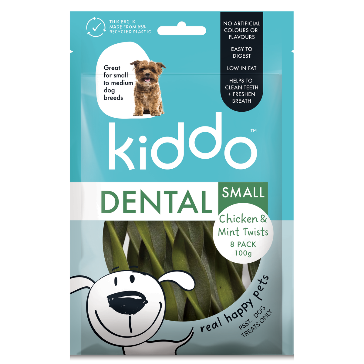 KIDDO Dental Chicken & Mint Twists Small