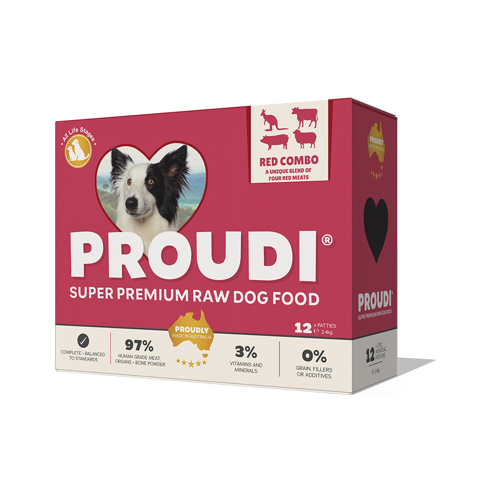 Proudi Raw Red Combo Patties for Dogs