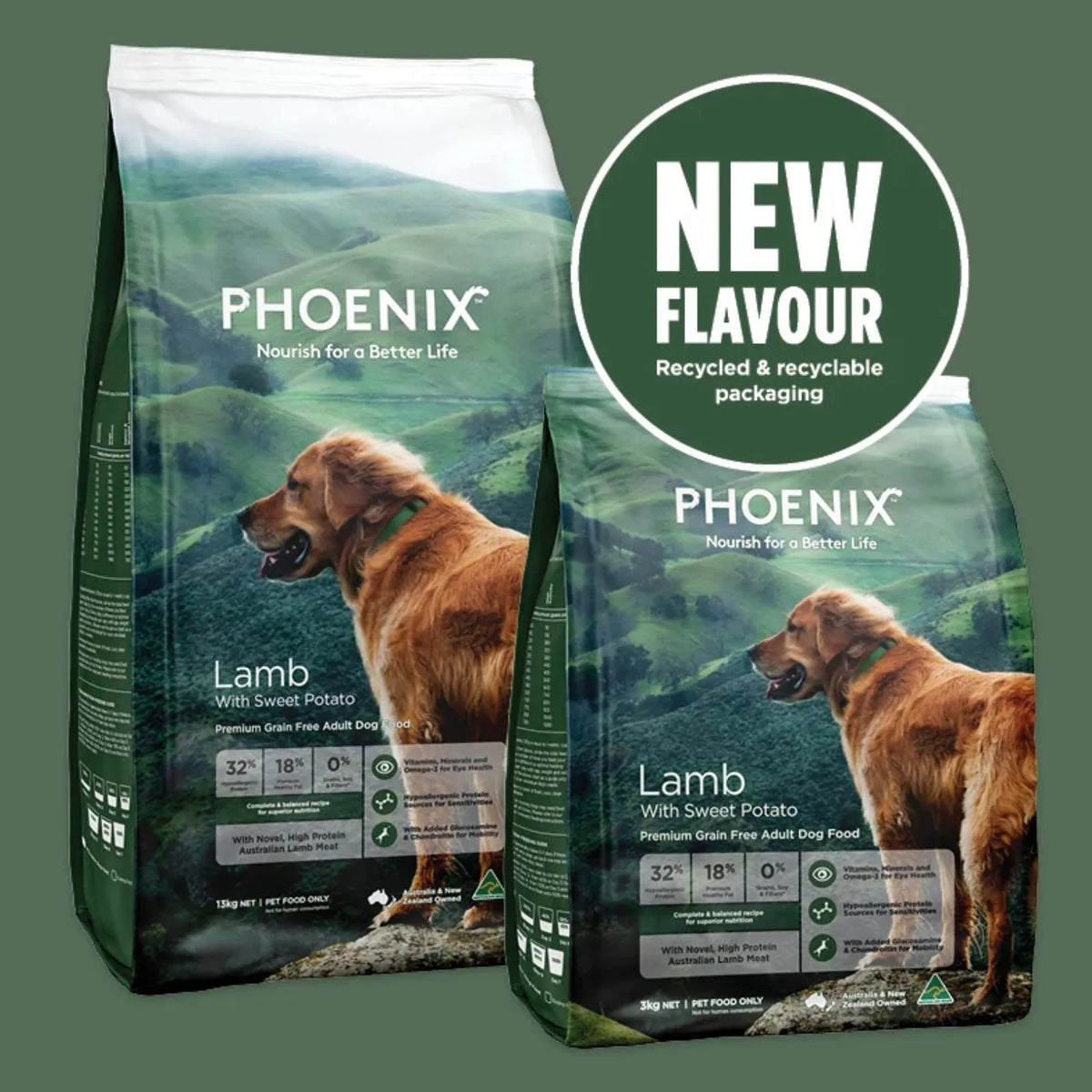 Phoenix Grain Free Lamb & Sweet Potato Adult Dry Dog Food 13kg