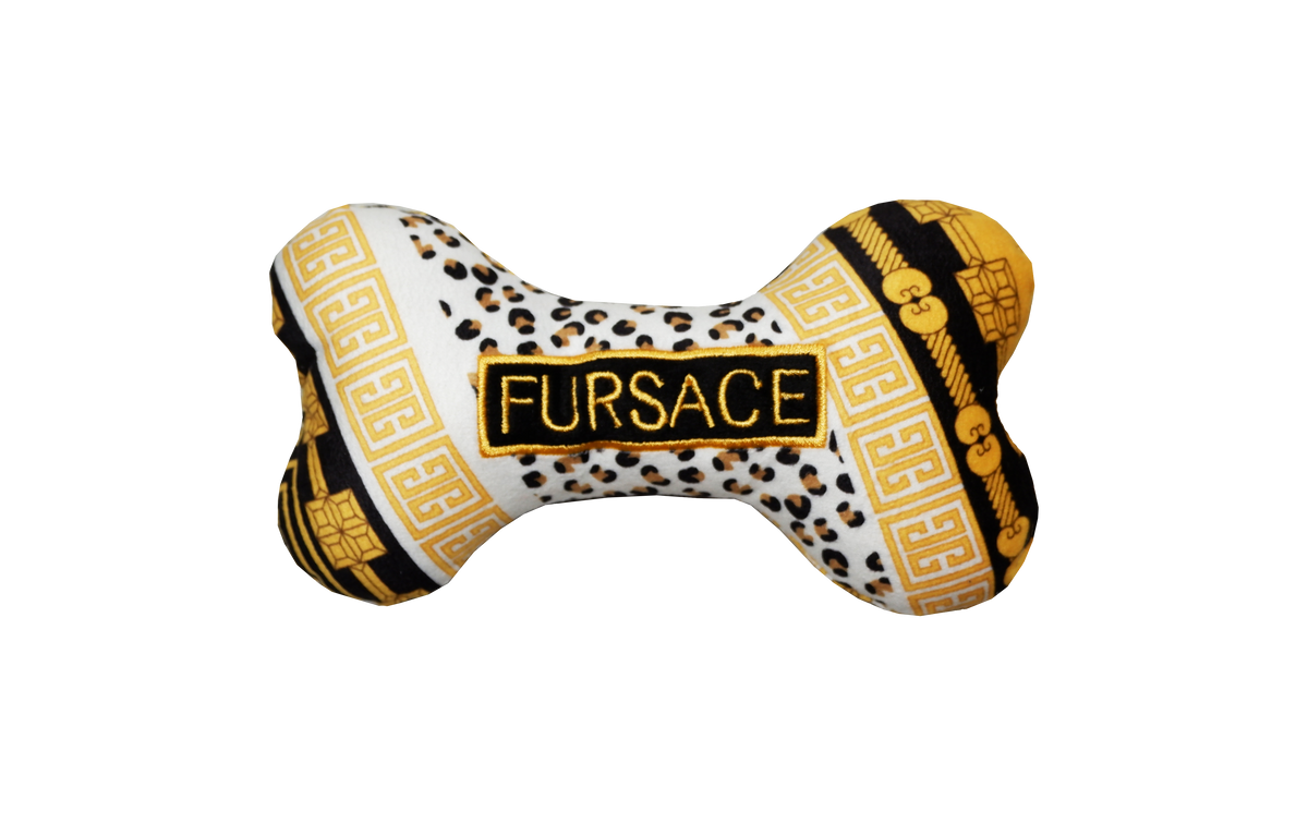 Romie Fursace bone plush dog toy
