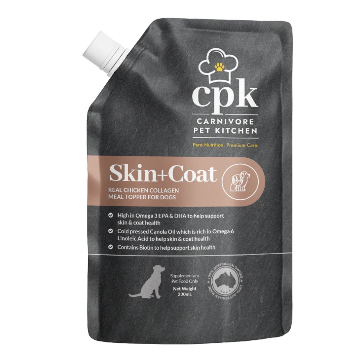 CPK Skin + Coat Collagen Meal Topper for Dogs 230ml
